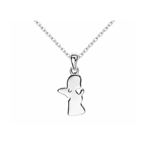 Srebrna zawieszka dla dziewczynki Aniołek /Chrzest, Komunia