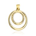 Zawieszka złota splecione gładkie i diamentowane kółeczko