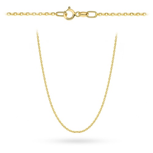 Łańcuszek złoty - splot rolo diamentowany 50 cm pr. 375