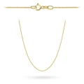 Łańcuszek złoty pr. 375 - splot pancerka gładka 40 cm super lekki