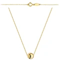 Naszyjnik z jedną złotą kuleczką super lekki 45cm pr. 375