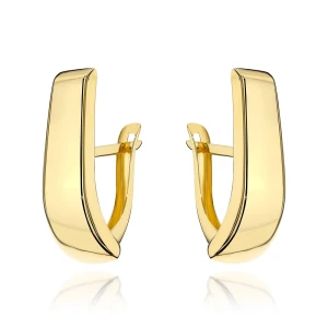 Kolczyki złote wydłużone gładkie pr. 585