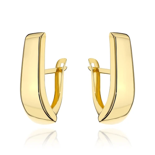 Kolczyki złote wydłużone gładkie pr. 585