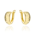 Kolczyki złote żłobione zaokrąglone pr. 585