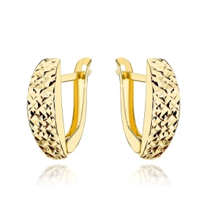 Kolczyki złote diamentowane pr. 375