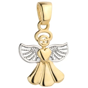 Zawieszka aniołek ze skrzydełkami z białego złota