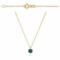 Naszyjnik złoty z kamieniem - London blue topaz