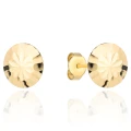 Kolczyki złote kółka diamentowane super lekkie 8 mm