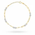 Bransoletka długie ogniwa i znaki nieskończoności w dwóch kolorach złota
