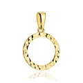Zawieszka złota ring zdobiony diamentowaniem