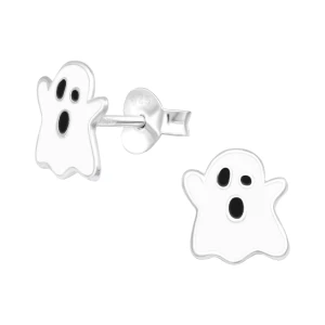 Kolczyki srebrne duszek na Halloween dla dzieci  / Bal Halloween
