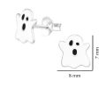 Kolczyki srebrne duszek na Halloween Duszki