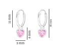 Srebrne kolczyki dziecięce koła wiszące serca 1086.png-Alola