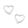 Srebrne kolczyki serca celebrytki sztyft 925