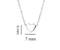Srebrny naszyjnik łańcuszek z serduszkiem choker regulowany / Prezent walentynki, Komunia rozmiar