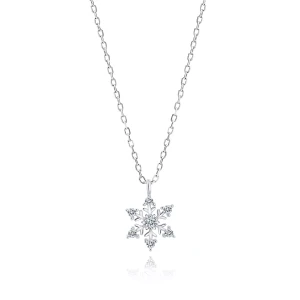 Srebrny naszyjnik płatek śniegu śnieżynka