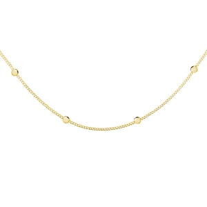 Naszyjnik srebrny pozłacany z kulkami choker regulowany 925