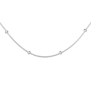 Srebrny naszyjnik Choker krótki łańcuszek z kuleczkami 925