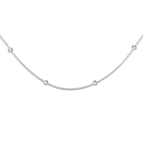 Srebrny naszyjnik łańcuszek z kulkami choker 38 cm