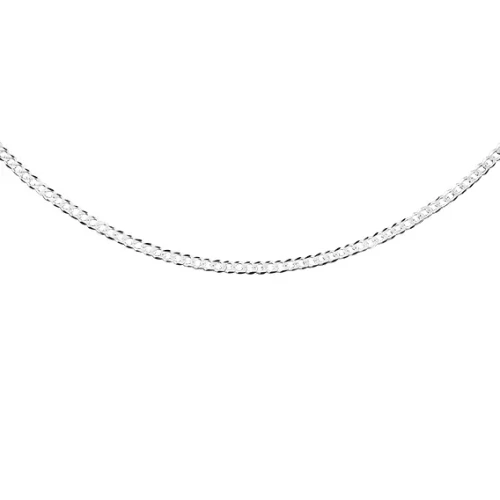 Łańcuszek srebrny - pancerka diamentowana płaska