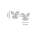 Srebrne kolczyki motylki rodowane z cyrkoniami wkrętki.10064.webp-Alola