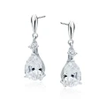 Kolczyki srebrne wiszące cyrkonia łezka sztyft