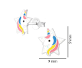 Srebrne kolczyki jednorożce dla dzieci 925 Kolczyki dzięcięce