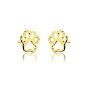 Złote kolczyki 585 ażurowe łapki sztyft 