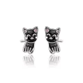Srebrne kolczyki kotki dla dziewczynki wkrętki 925.webp