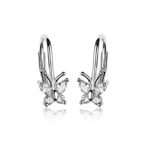 Srebrne kolczyki wiszące dla dziewczynki motylki cyrkonia angielskie.webp-Alola