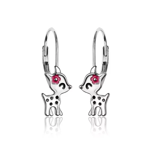 Kolczyki Srebrne Sarenki dla Dziewczynki Angielskie Zapięcie.webp-Alola