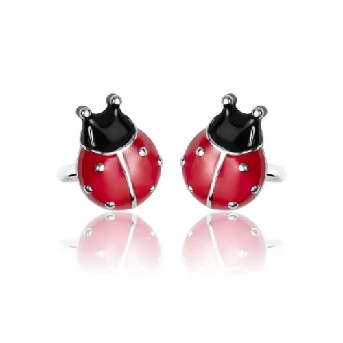 Kolczyki Srebrne Biedronki emalia wkrętki.webp-Alola