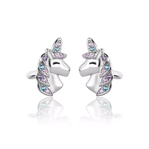 Kolczyki Srebrne Jednorożce dla Dzieci wkrętki/ sztyft srebro 925.webp-Alola