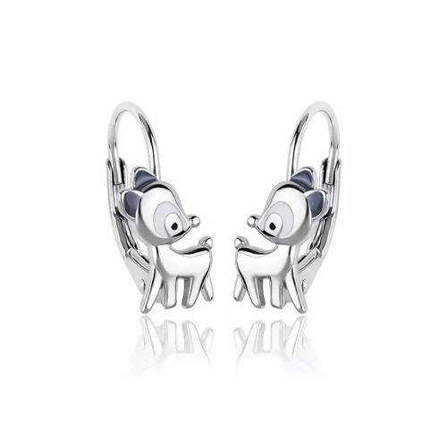 Kolczyki srebrne Sarenki dla dziewczynki angielskie zapięcie/ Srebro 925 Bambi.webp-Alola