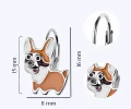 Kolczyki srebrne pies Welsh Corgi dla dziewczynki Angielskie zapięcie rozmiar.webp-Alola