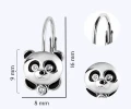 Kolczyki srebrne dla dziewczynki Panda angielskie zapięcie Pandy rozmiar.webp-Alola