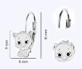 Kolczyki Srebrne Białe Kotki dla dziewczynki Kot Koty.webp-Alola