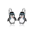 Kolczyki pingwinki angielskie zapięcie pingwin srebro 925