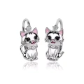 Kolczyki srebrne Kotki dla dziewczynki angielskie zapięcie.webp-Alola