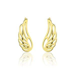 Kolczyki złote nausznice skrzydła próba 585