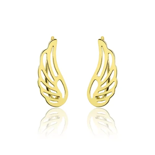 Kolczyki złote nausznice skrzydła próba 585