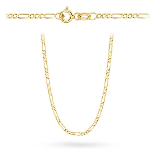 Łańcuszek złoty pr. 585 - splot figaro 45 cm