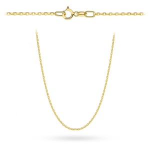 Łańcuszek złoty - splot rolo diamentowany 45 cm