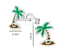 Srebrne kolczyki dziecięce palmy sztyft-1101.png-Alola
