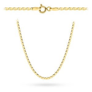 Łańcuszek złoty pr. 585 - splot gucci 60 cm