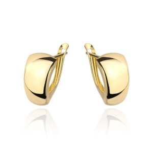 Kolczyki złote gładkie 585 angielskie zapięcie 