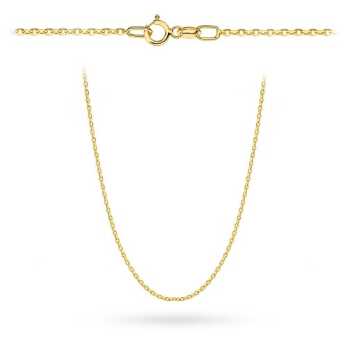 Łańcuszek złoty - splot rolo diamentowany 55 cm