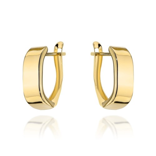 Kolczyki złote zaokrąglone gładkie