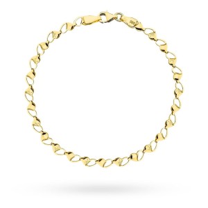 Bransoletka złota zdobione serca