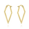 Kolczyki złote w kształcie rombu
